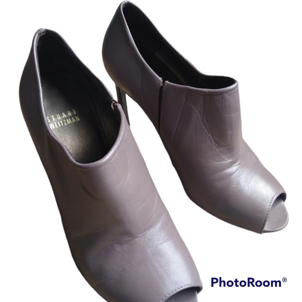 Stewart Weitzman soft leather open toe stelleto Tope Colored Heels. size 8